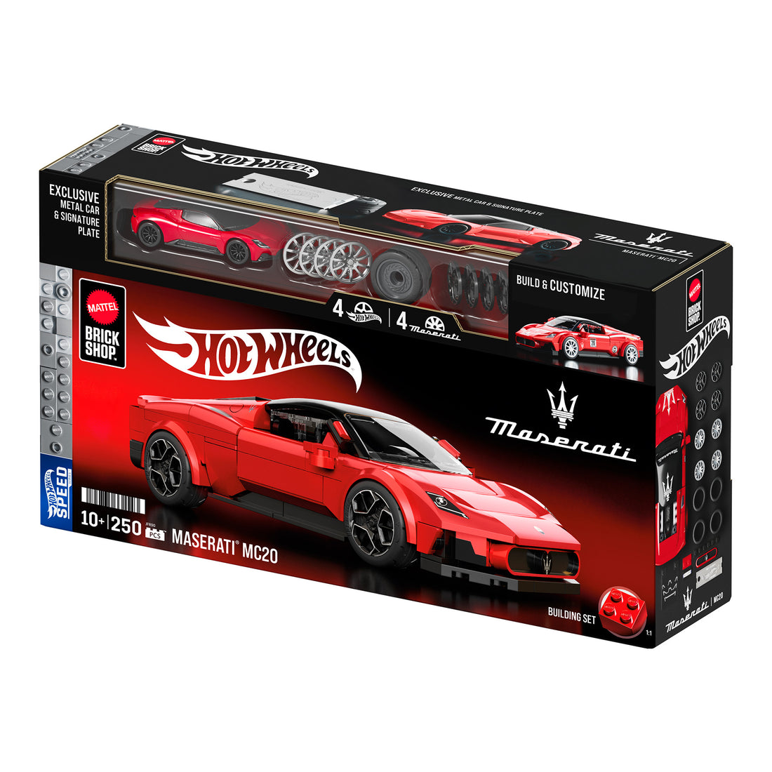 Mattel Brick Shop Hot Wheels Maserati MC20 Building Set