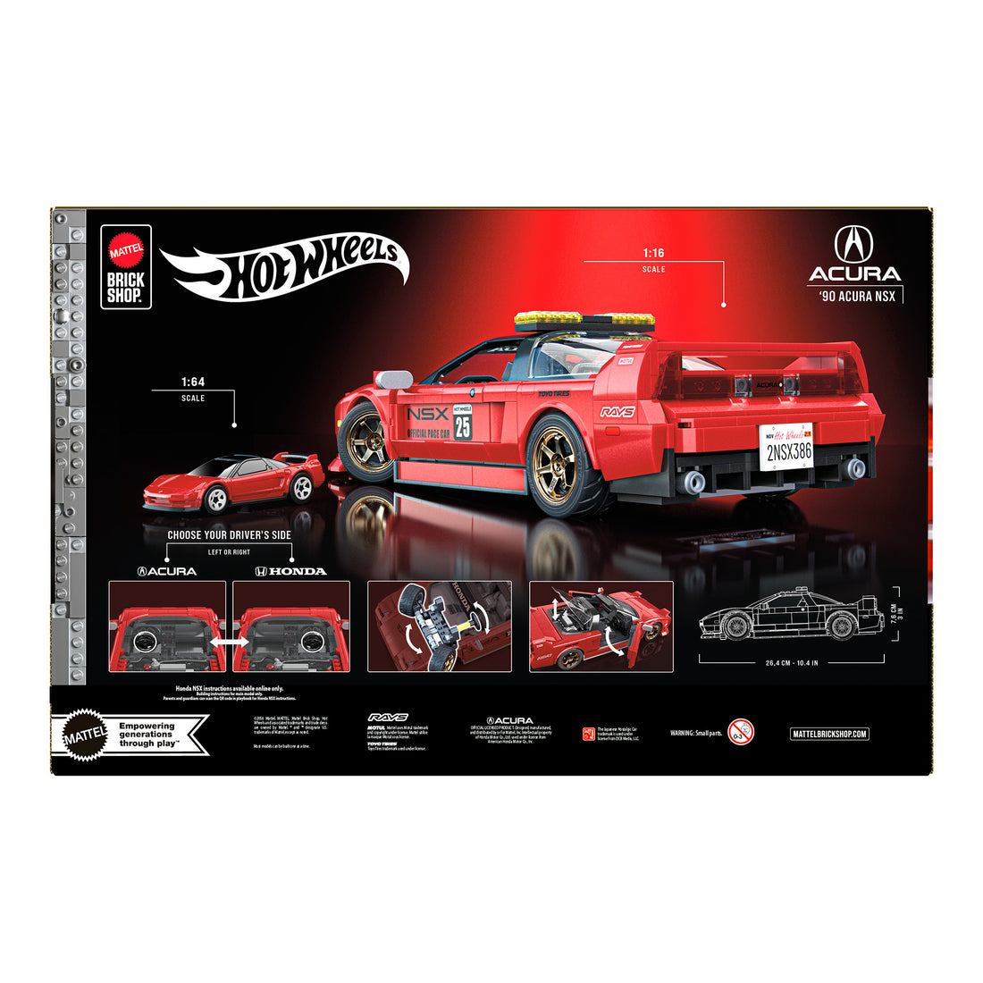 Mattel Brick Shop Hot Wheels ’90 Acura NSX Building Set