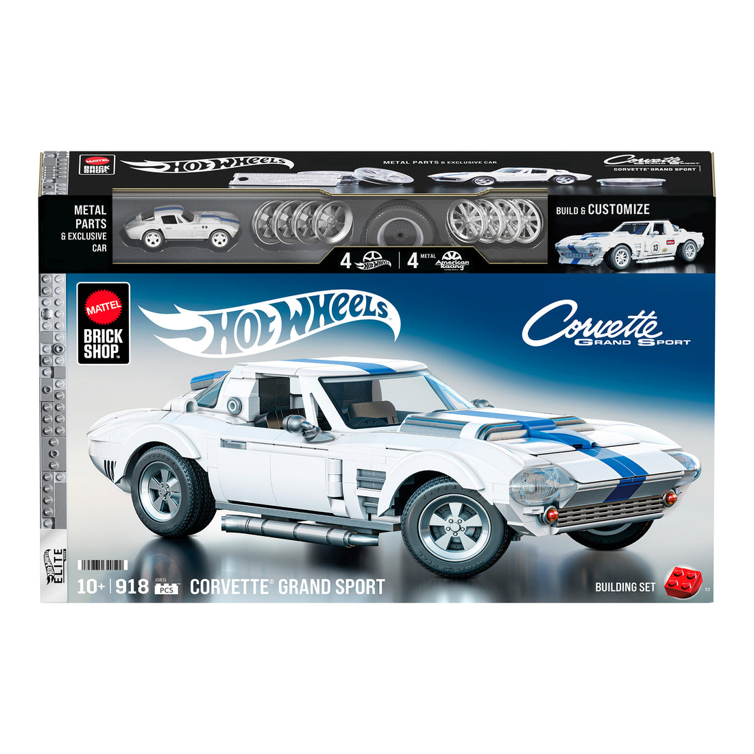 Mattel Brick Shop Hot Wheels Corvette Grand Sport Building Set