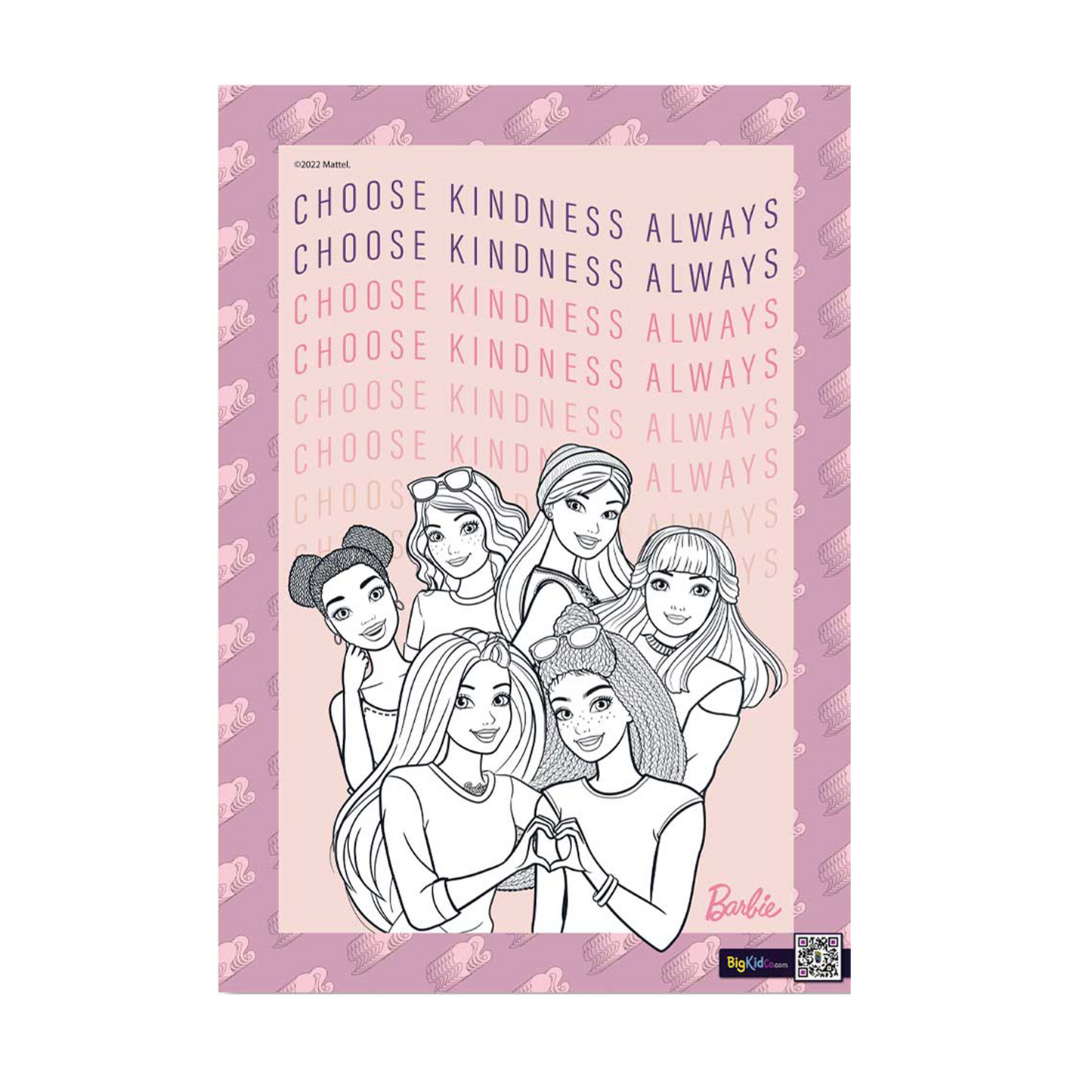 Barbie Choose Kindness Always A3 Creative Art