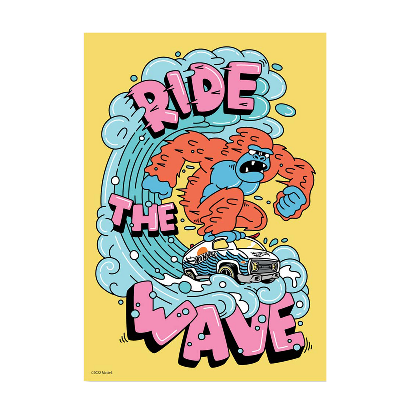 Hot Wheels Ride the Wave A3 Wall Art
