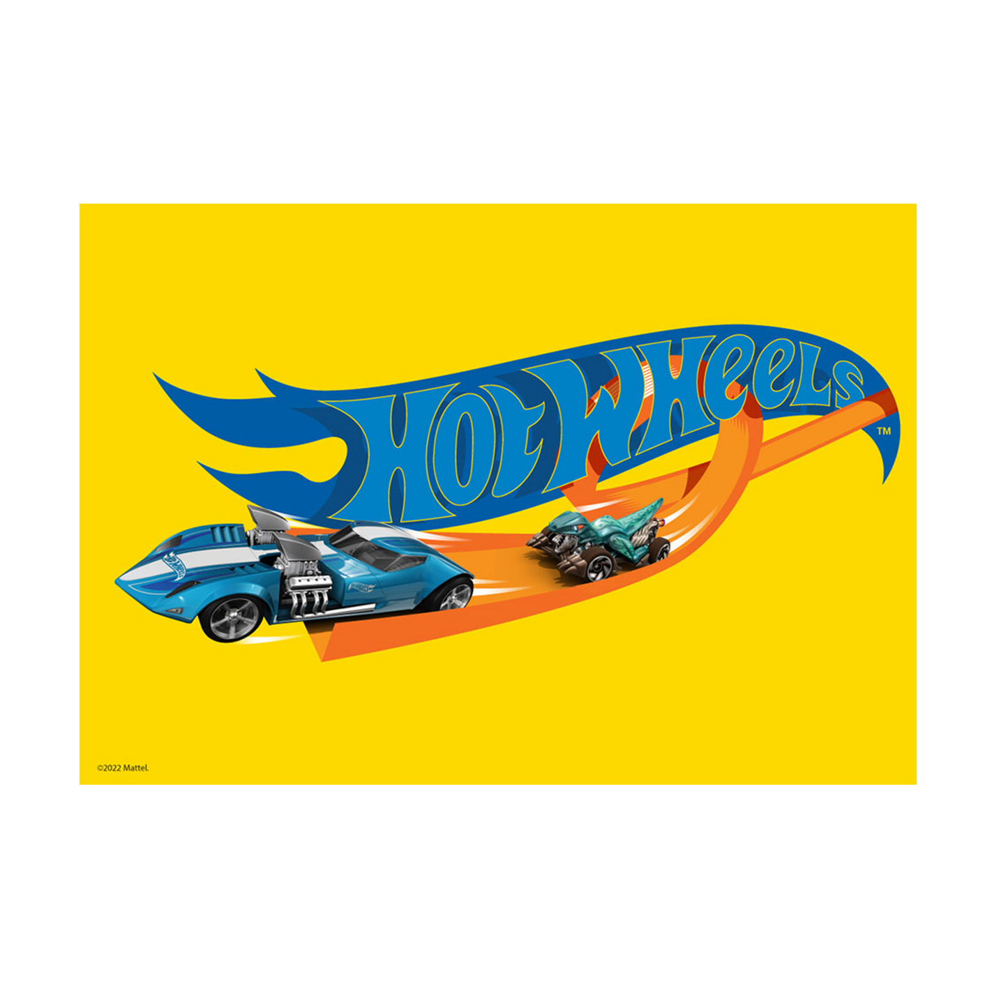 Hot Wheels Twin Mill Yellow A3 Wall Art