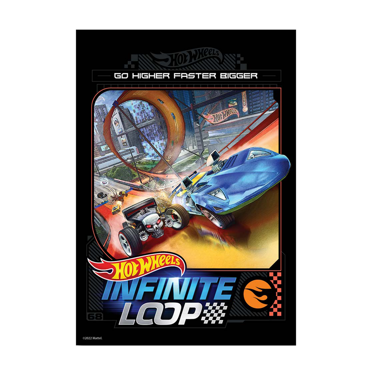 Hot Wheels Infinite Loop A3 Wall Art