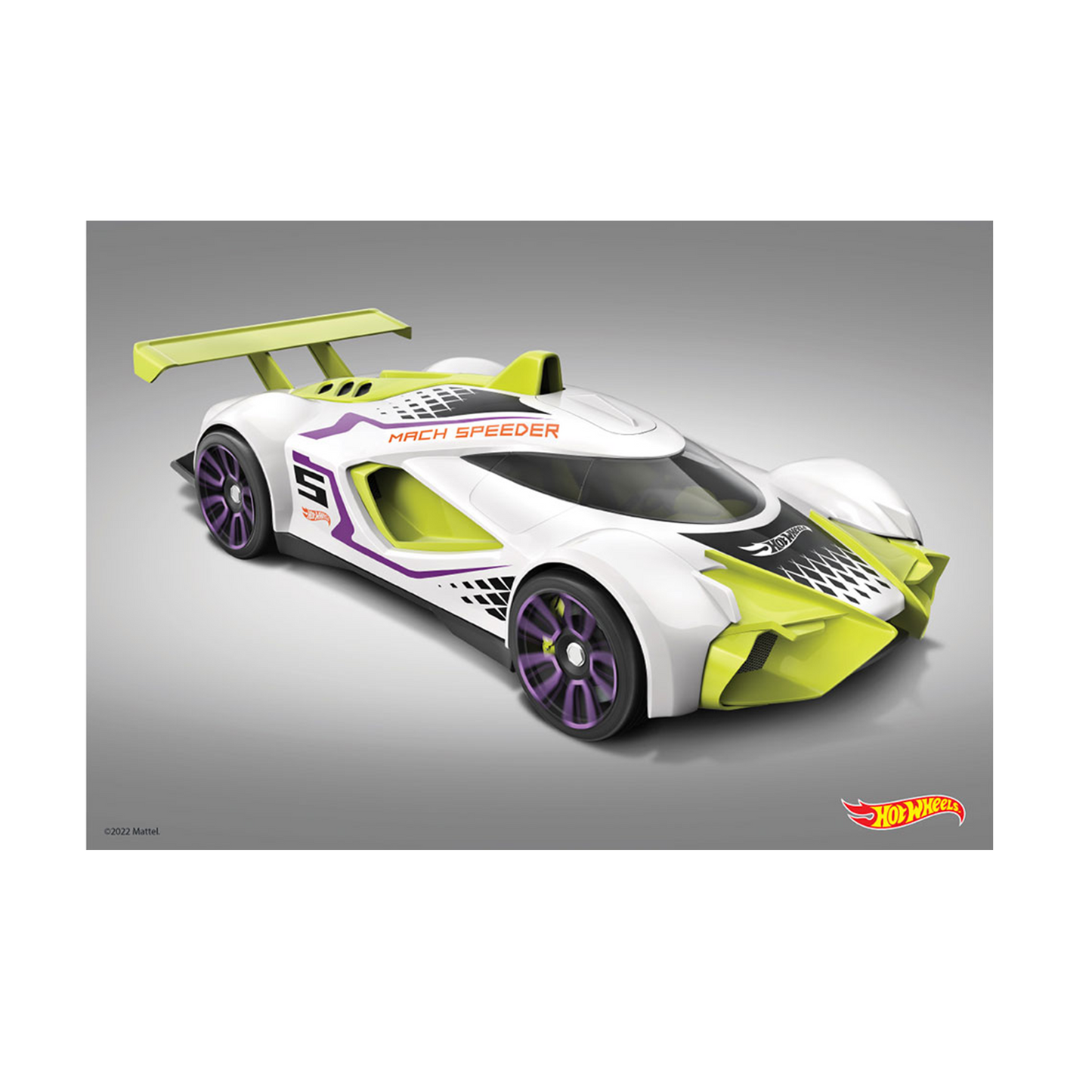 Hot Wheels Mach Speeder Front A3 Wall Art