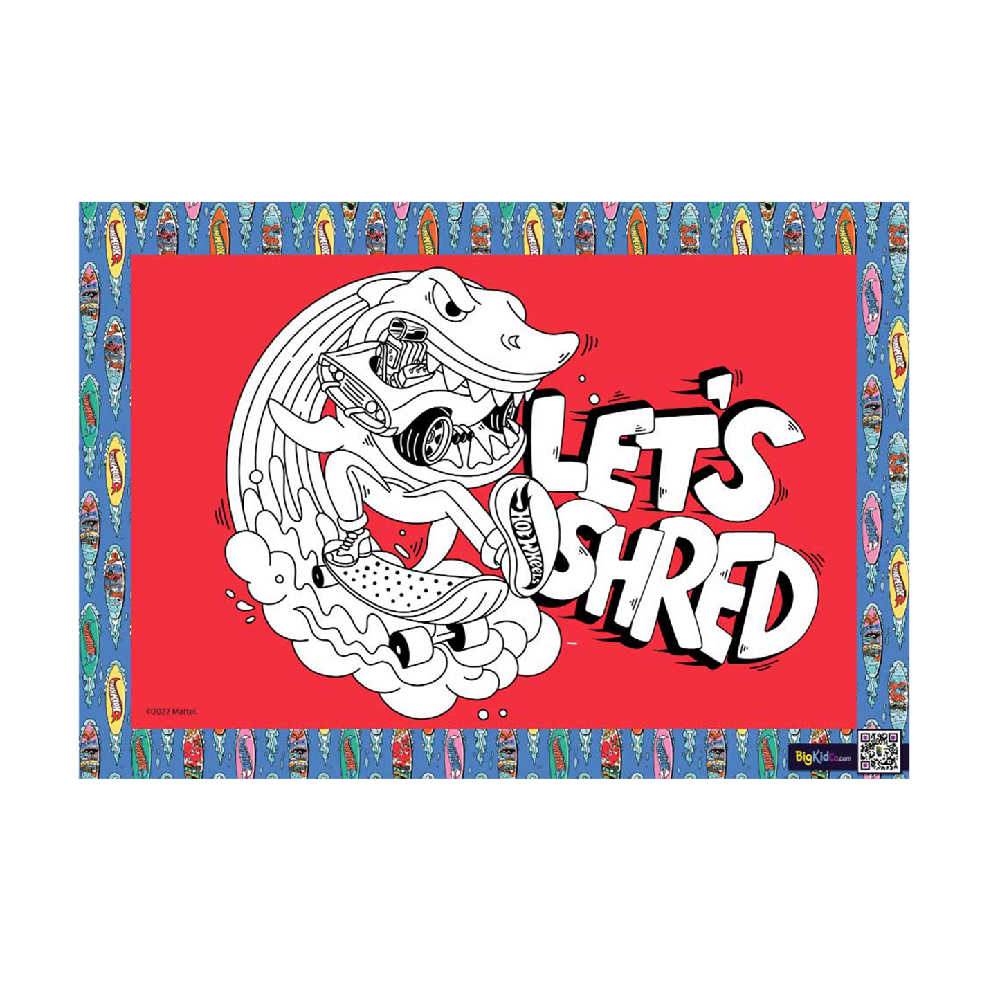 Hot Wheels Let's Shred A3 Creative Art