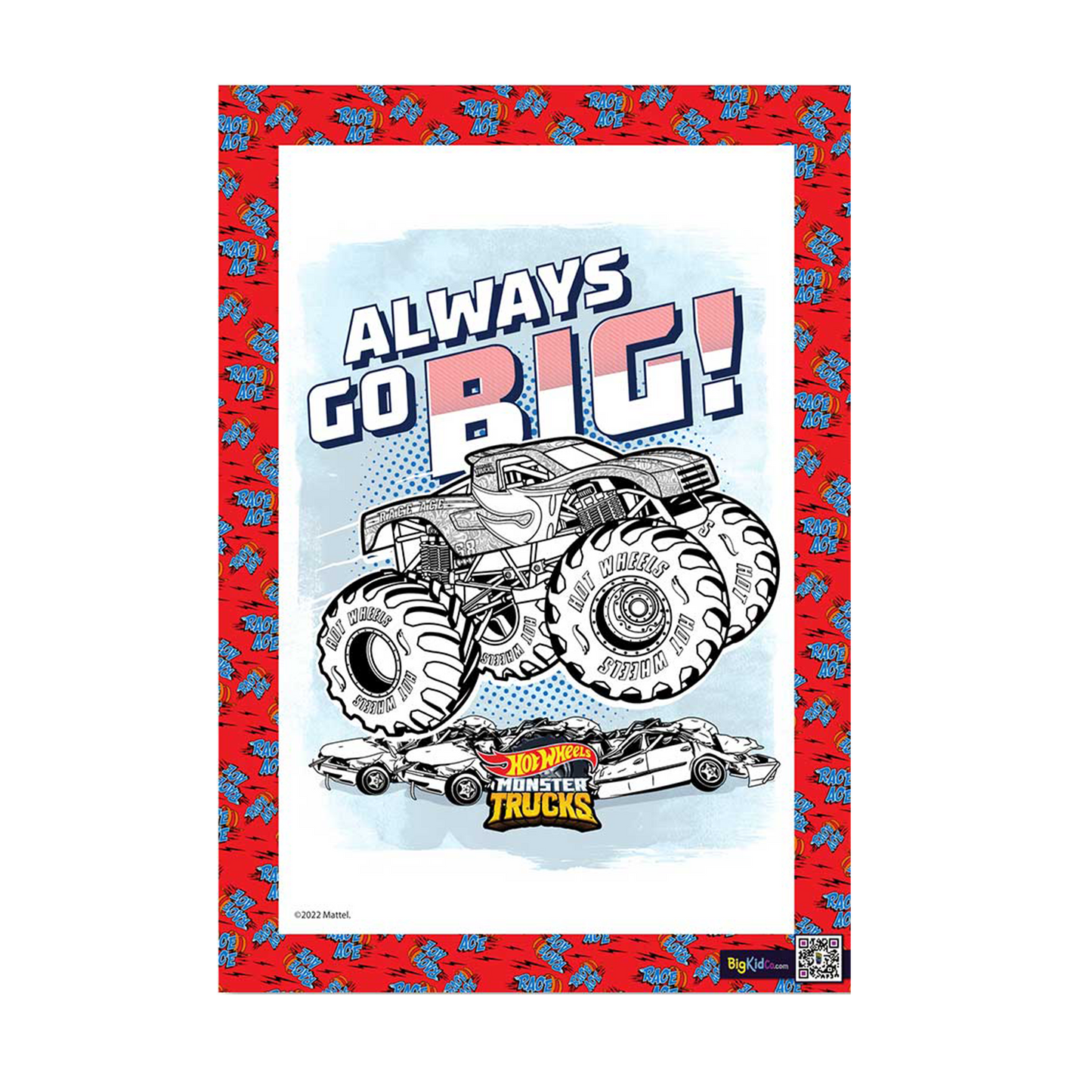 Hot Wheels Monster Trucks Always Go Big A3 Creative Art