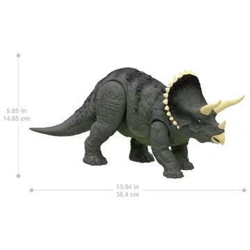 Jurassic World Reimagined Real Feel Triceratops Roaring Dinosaur Figure
