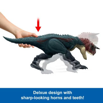 Jurassic World Charge N Chomp Carnotaurus Running Roaring Dinosaur Action Figure