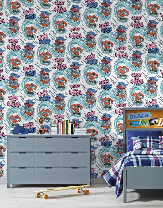 Hot Wheels Ride the Wave Wallpaper Mural