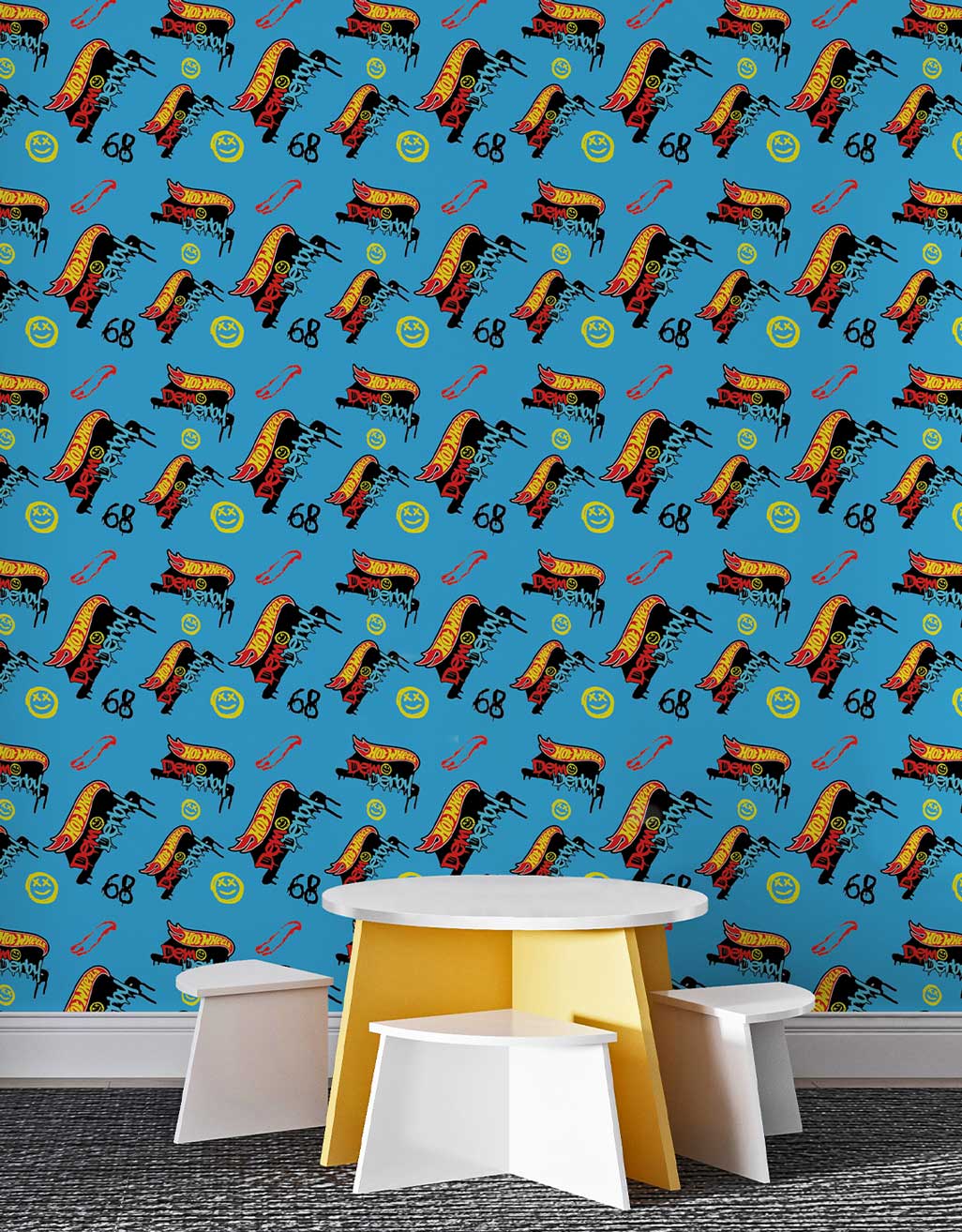 Hot Wheels Monster Trucks Demo Derby Logo Wallpaper