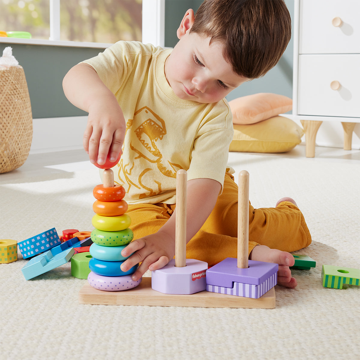 Fisher-Price Wooden Stacking Shape Sorter