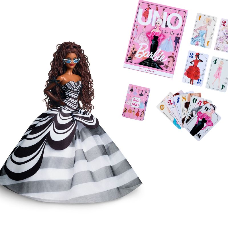 Bundle: Barbie 65th Anniversary & Uno Canvas Barbie