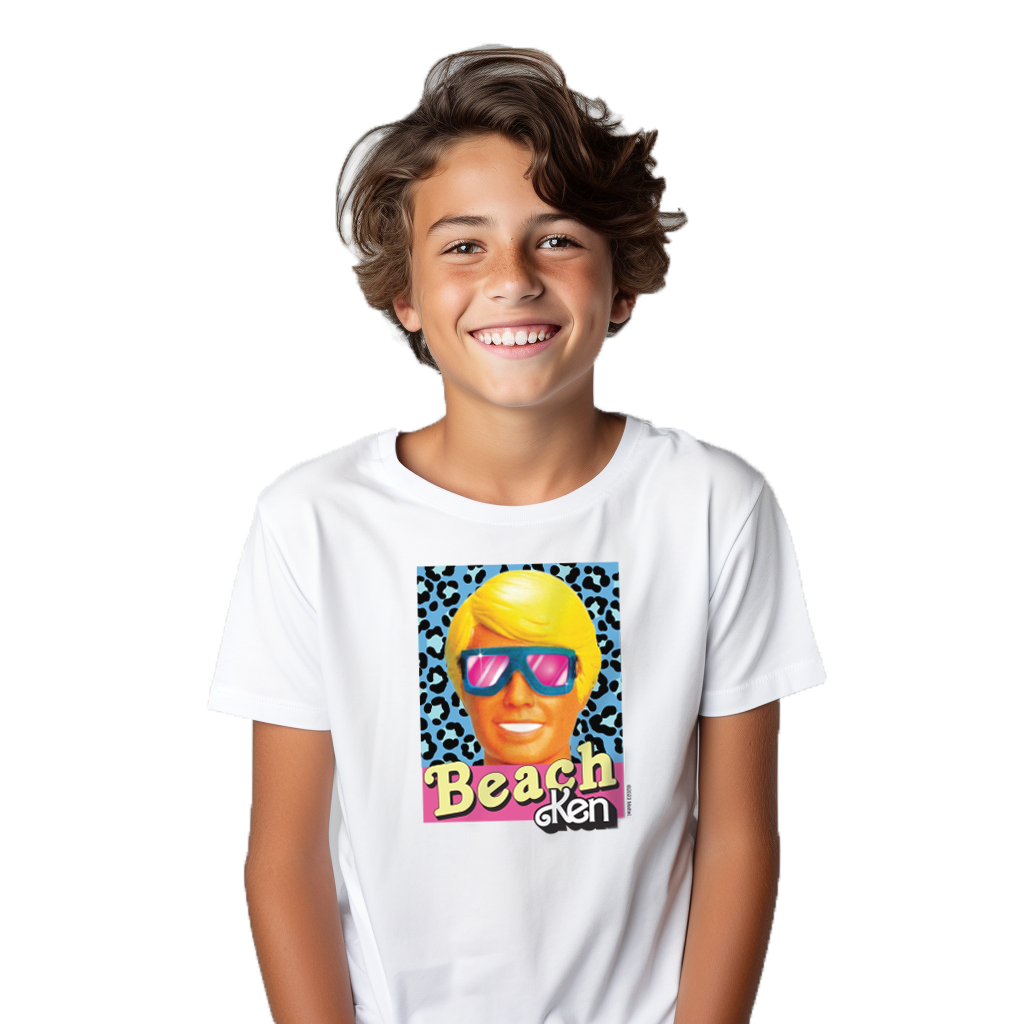 Ken Beach Boys White Tee ©2023 Mattel.