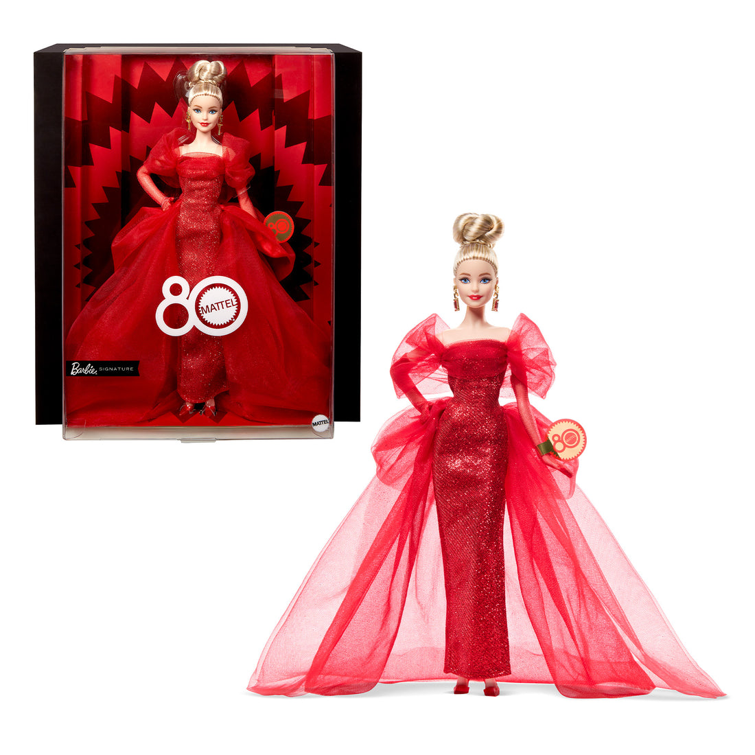 Barbie Signature Mattel 80th Anniversary Barbie Doll Blonde