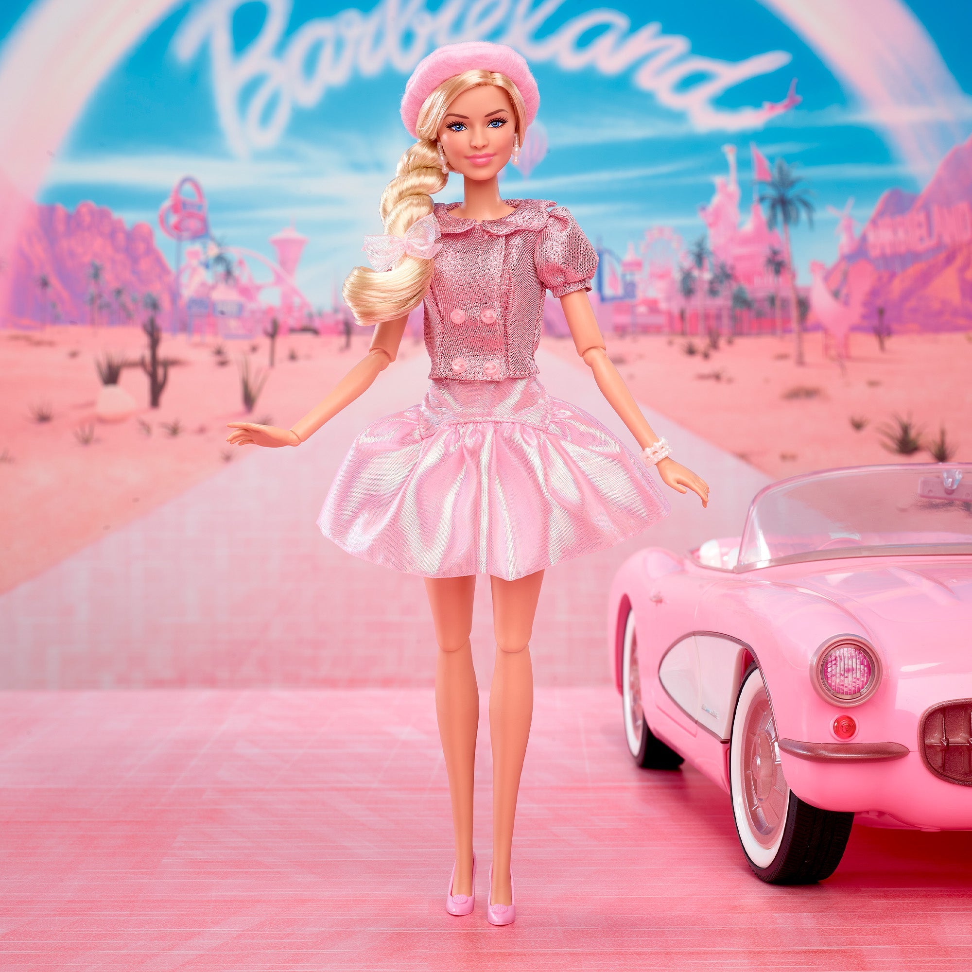 Pink Barbie Cartoon Barbie The Movie Pink Puffy Dress Barbie Doll