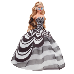 Barbie Signature 65th Anniversary Collectible Doll with Blonde Hair and Black and White Gown