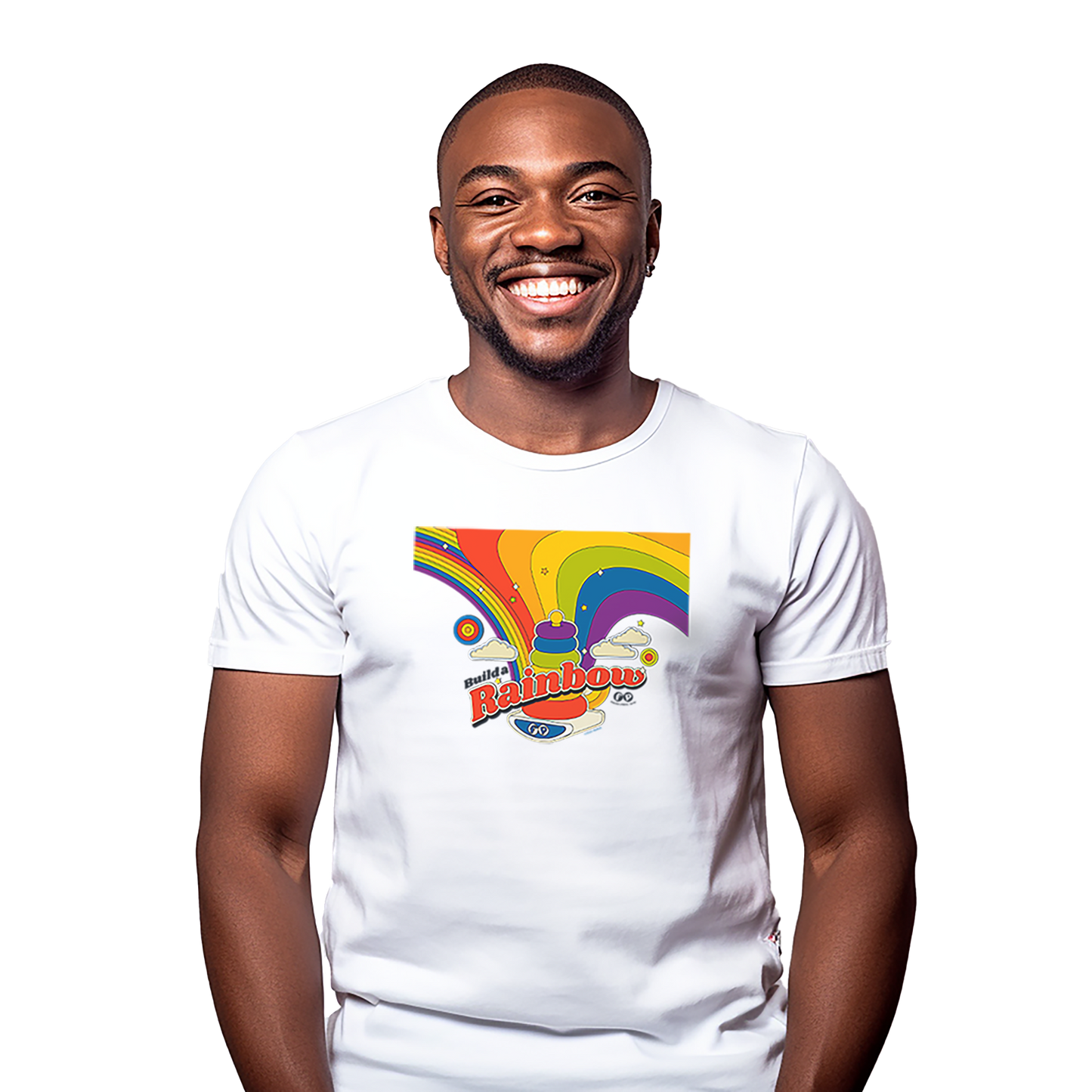 Fisher-Price Build a Rainbow Mens White Tee
