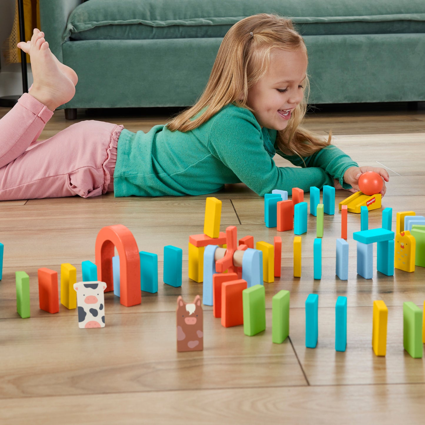 Fisher-Price Wooden Domino Run Playset