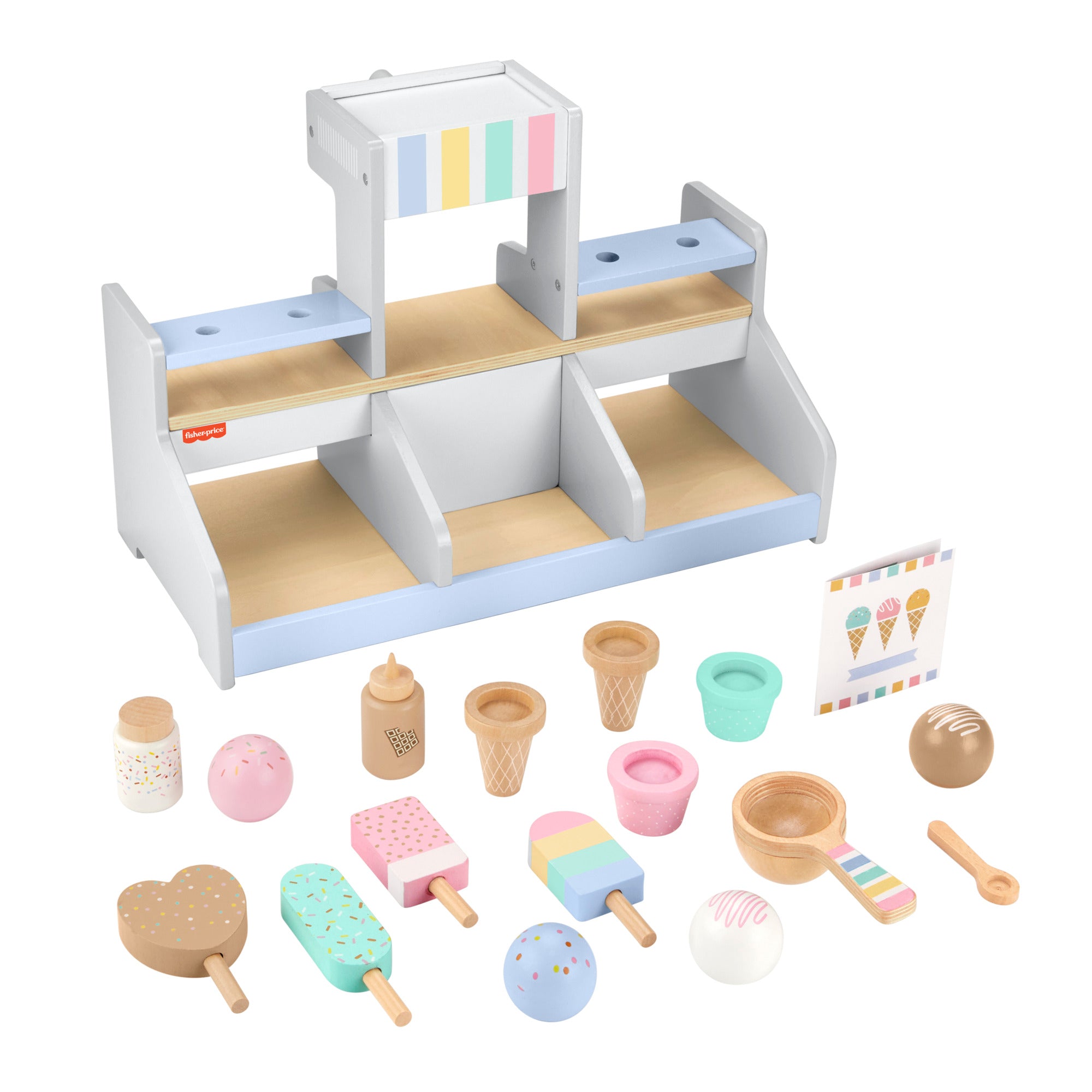 Fisher Price Wooden Ice Cream Shop Shop Mattel Australia