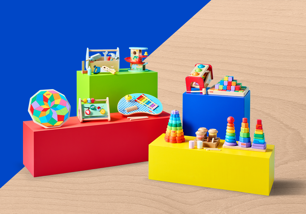 Fisher-Price Wooden Space Blocks Puzzle