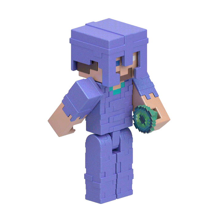 Minecraft - Figura Giocattolo Articolata Con Cubi Di Carta Da Costruire - Modello Assortito