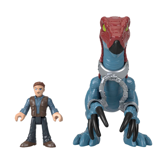 Imaginext Jurassic World Dominion Therizinosaurus Dinosaur & Owen Grady Poseable Figure Set