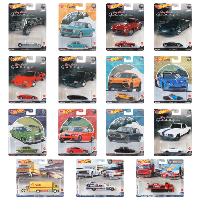 Hot Wheels Car Culture & Team Transport Factory Set of 18 Premium