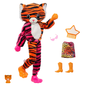 Barbie Cutie Reveal Jungle Series Doll - Tiger Themed