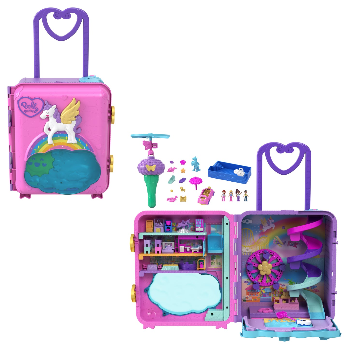 Polly Pocket Pollyville Resort Rollaway Playset