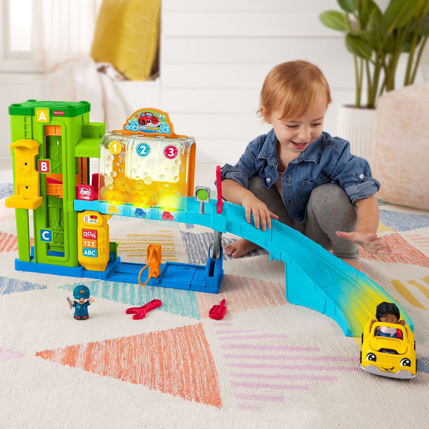 Fisher-Price Little People Toddler Playset with Figures & Toy Car