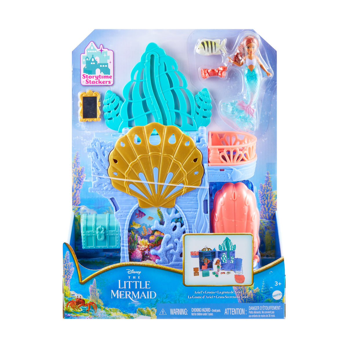 Disney The Little Mermaid Mermaid STORYTIME STACKERS Ariel's Grotto Playset