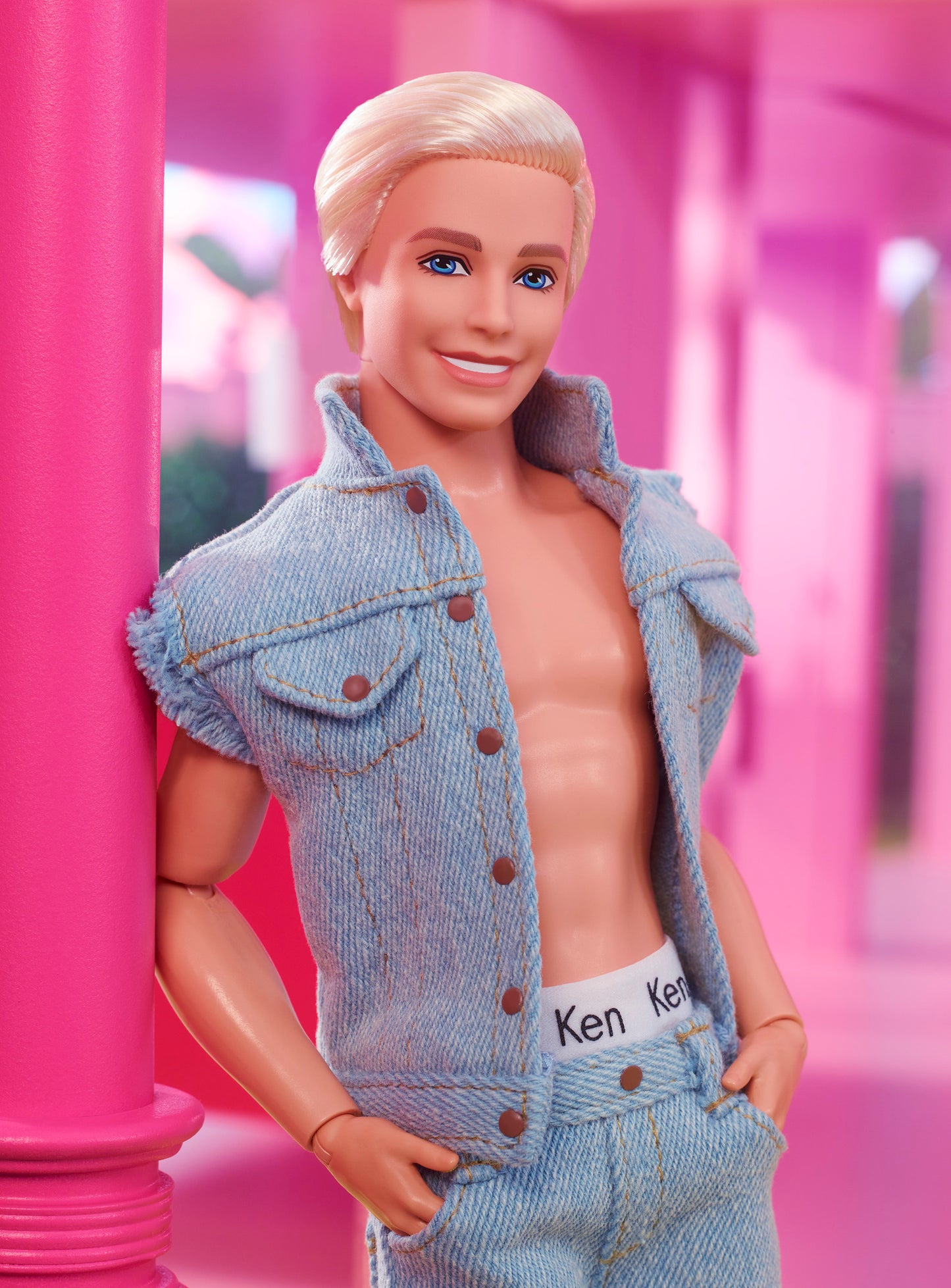 Barbie Movie Ken Doll Wearing Denim Matching Set