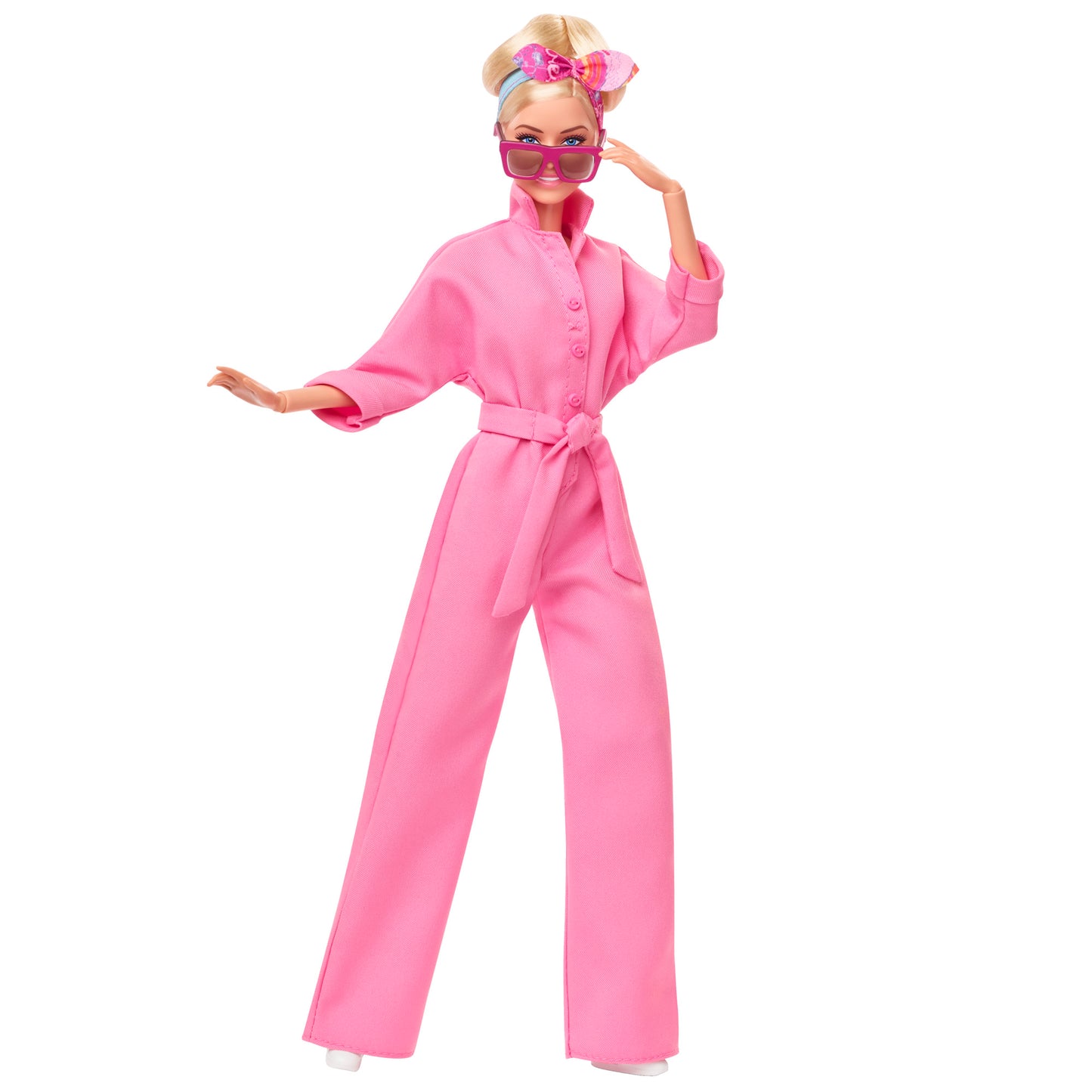 Barbie Movie  Margot Robbie Doll In Pink Power Jumpsuit