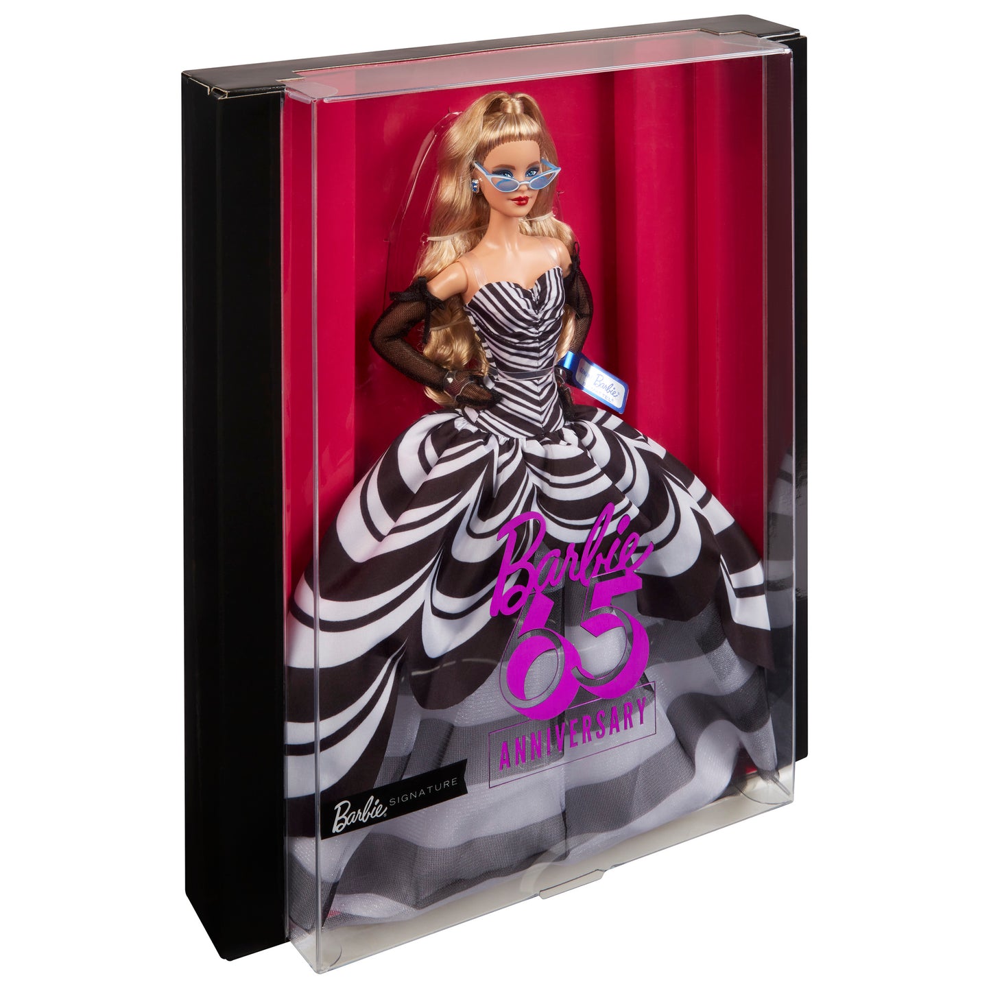 Barbie Signature 65th Anniversary Collectible Doll with Blonde Hair and Black and White Gown