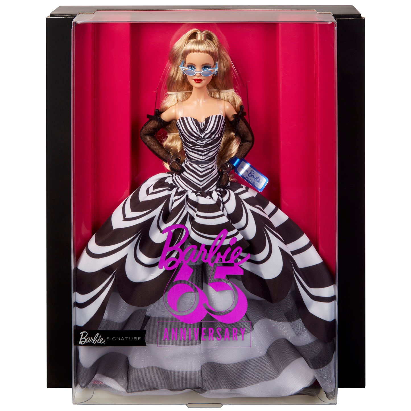 Barbie Signature 65th Anniversary Collectible Doll with Blonde Hair and Black and White Gown