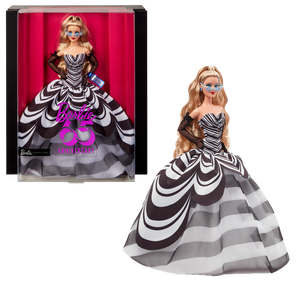 Barbie Signature 65th Anniversary Collectible Doll with Blonde Hair and Black and White Gown