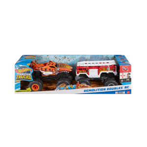 HOT WHEELS Monster Trucks 1:24 Scale 5-ALARM RC and HW TIGER SHARK RC 2 Pack