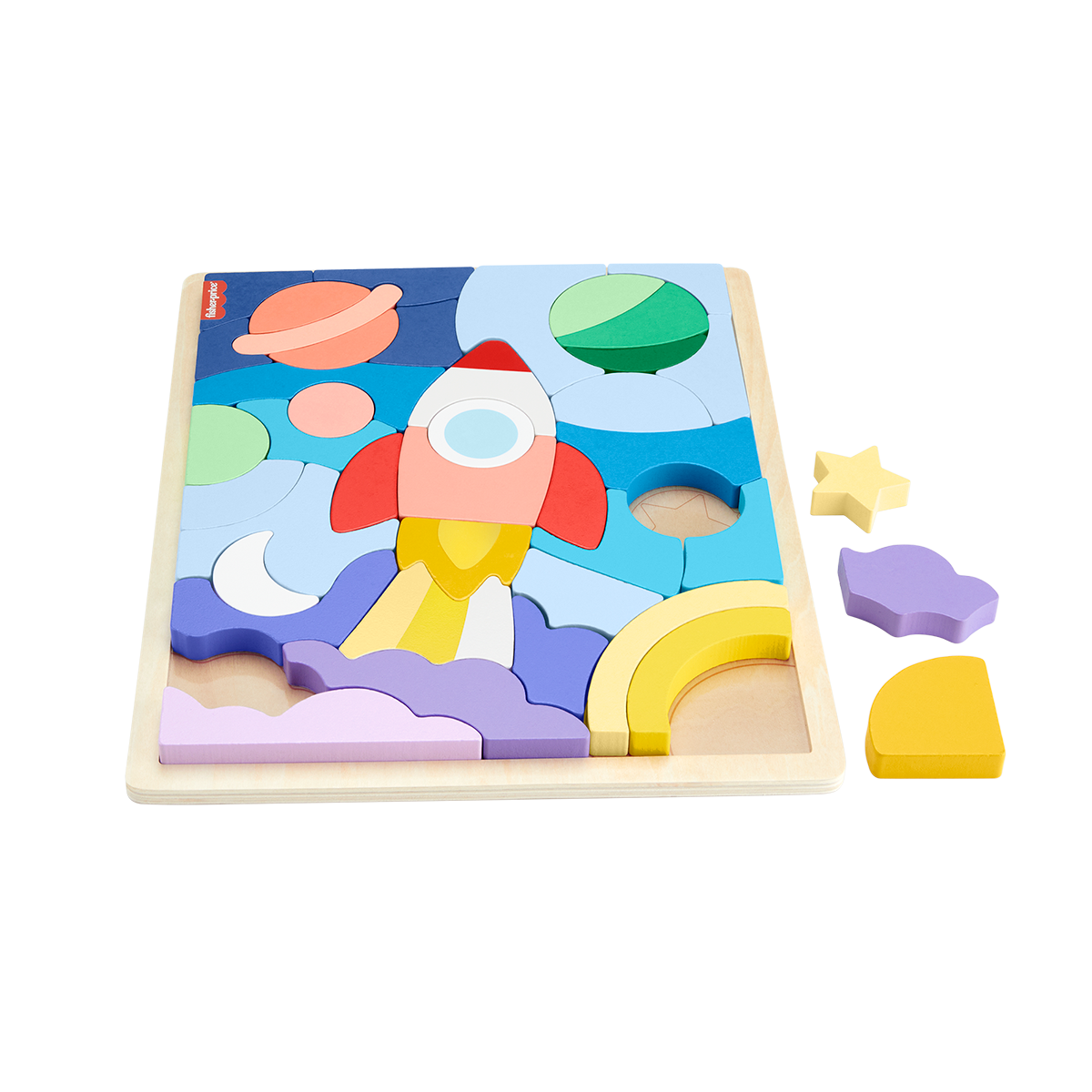 Fisher-Price Wooden Space Blocks Puzzle