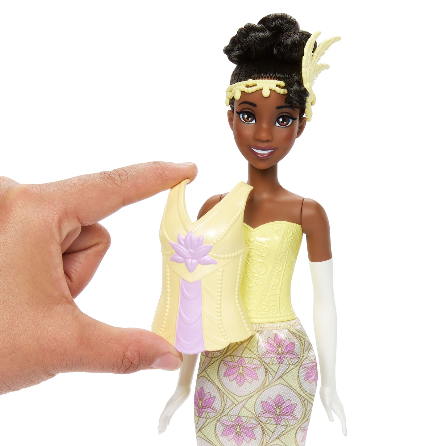 Disney Princess 2-in-1 Stories Tiana Fashion Doll with 2 Snap-On Bodices