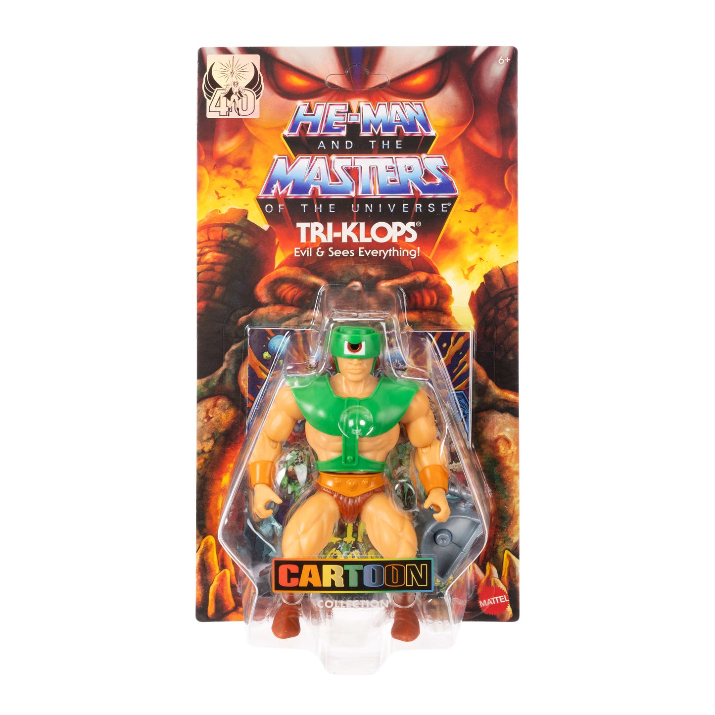 Masters of the Universe Origins Cartoon Collection Tri-Klops 5.5-inch Action Figure Toy, 1980s TV