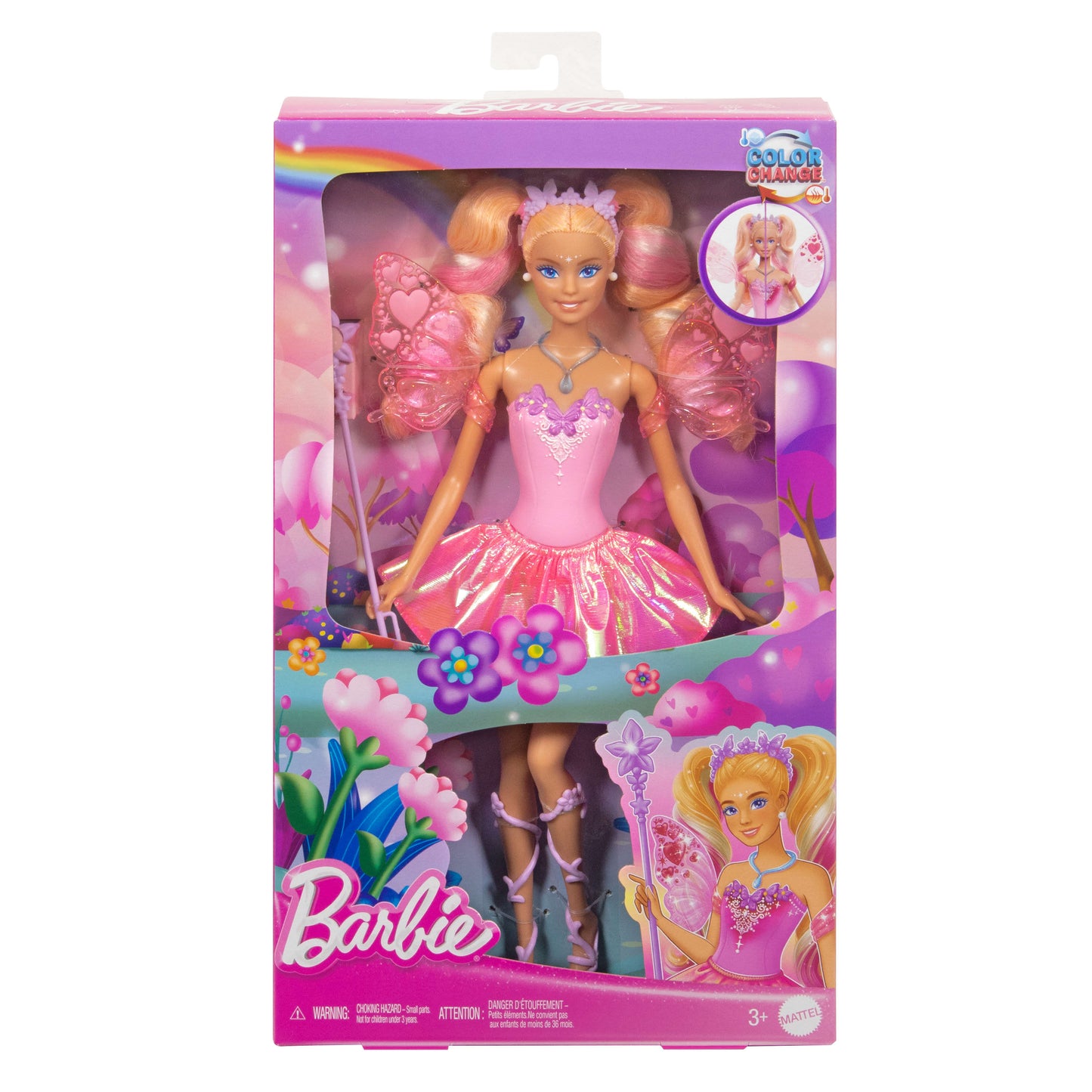 Barbie Fantasy Fairy Doll with Colour-Change Wings and Outfit