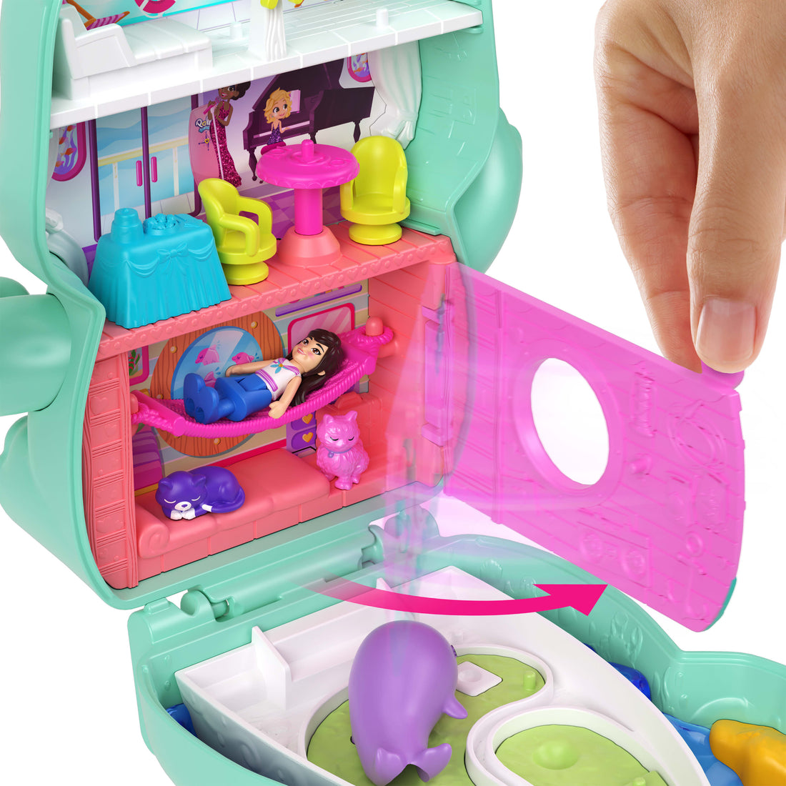 Doll Polly Pocket Mini 2020 Polly Pocket Set Sail Kitty Compact