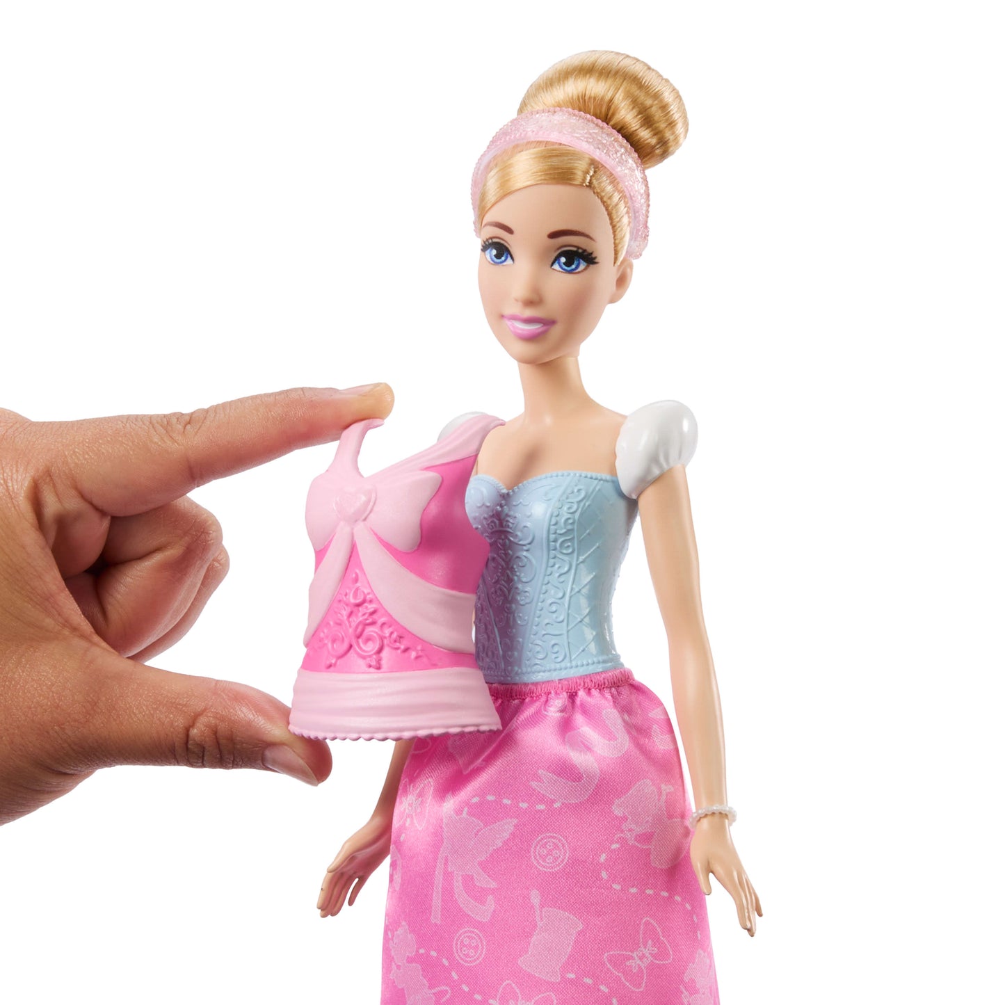 Disney Princess 2-in-1 Stories Cinderella Fashion Doll with 2 Snap-On Bodices