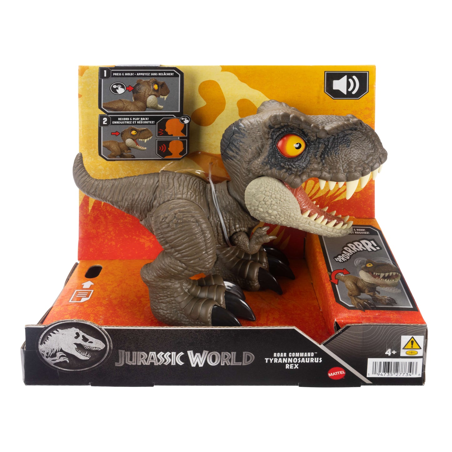 Jurassic World Roar Command Tyrannosaurus Rex Dinosaur Figure Toy