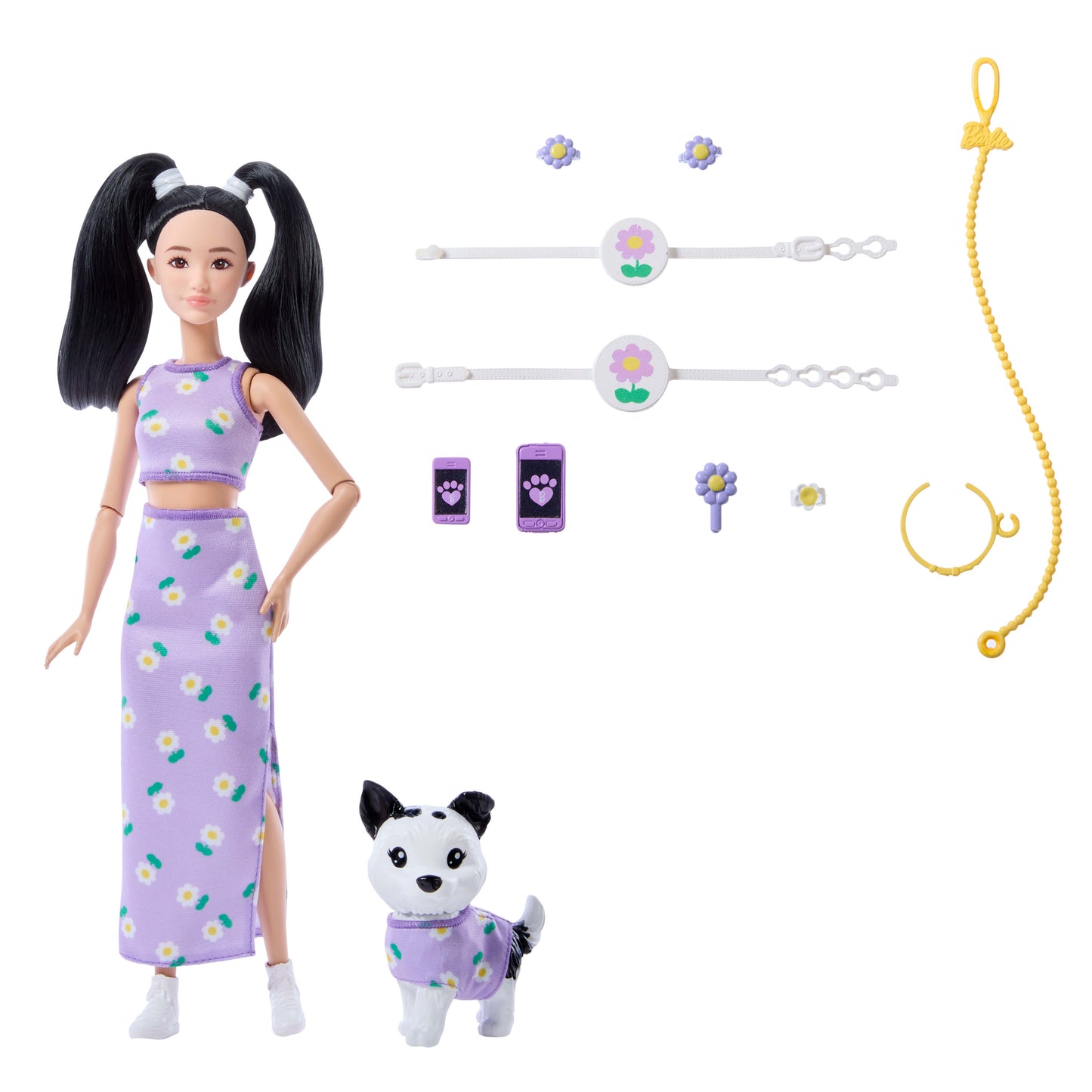 Barbie Twinning Looks Fashion Doll with Pet Dog
