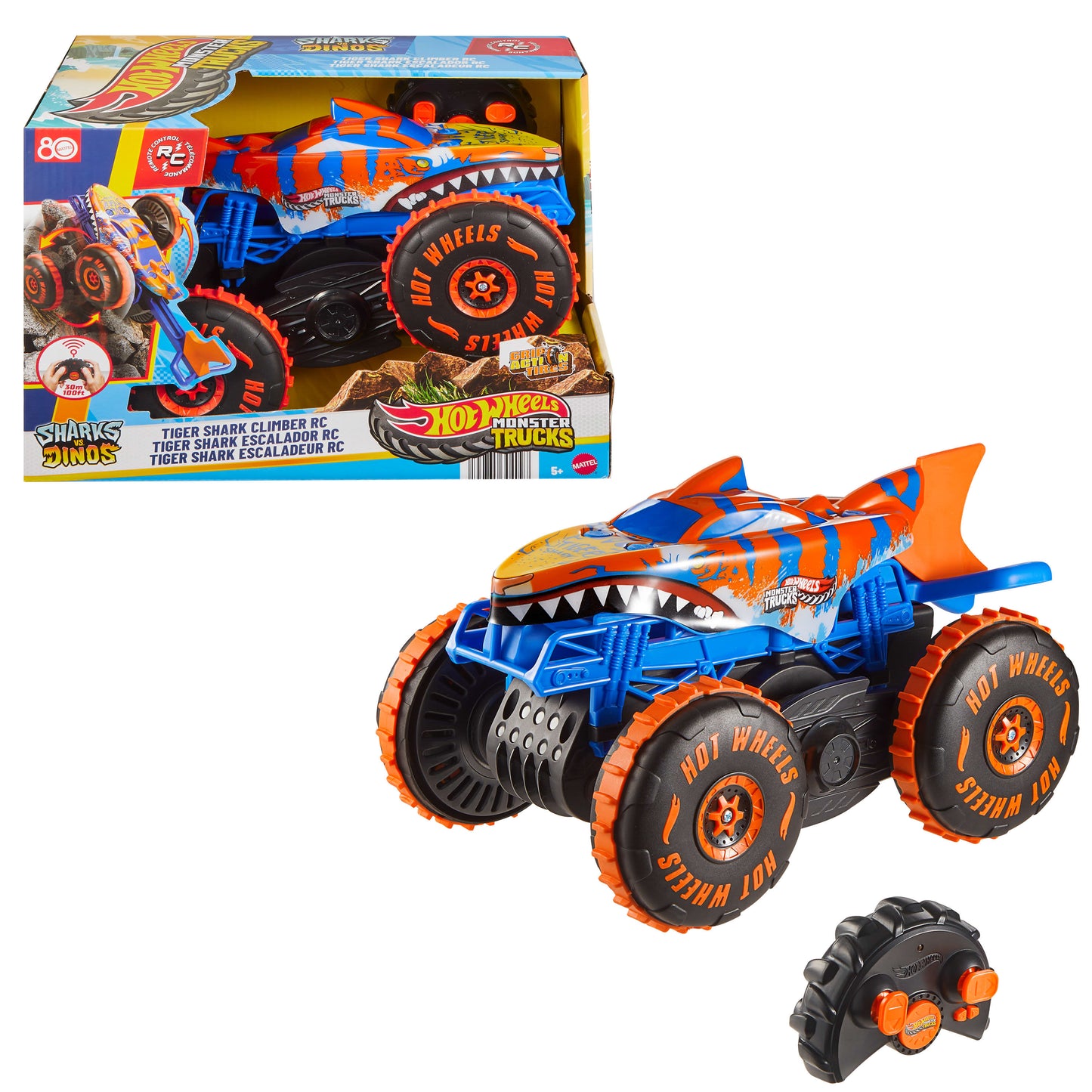 Hot Wheels Monster Trucks Tiger Shark Climber RC Vehicle