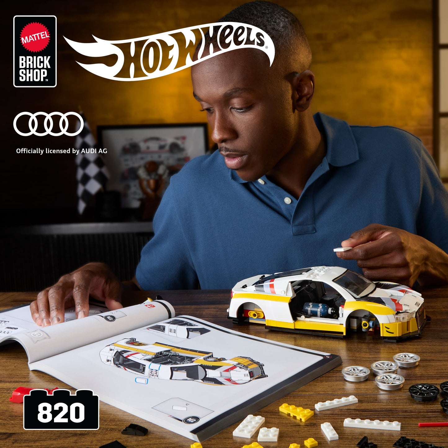 Mattel Brick Shop Hot Wheels '15 Audi R8 LMS