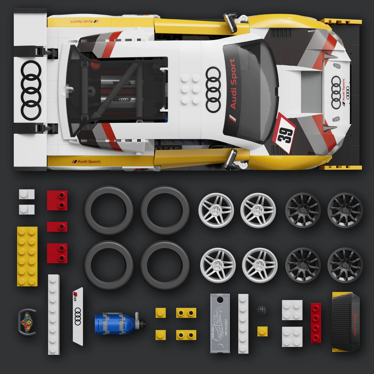 Mattel Brick Shop Hot Wheels '15 Audi R8 LMS