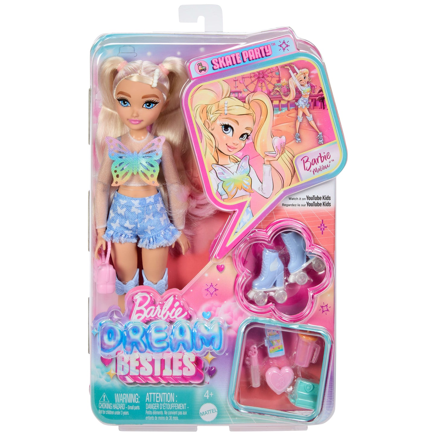 Dream Besties Barbie Malibu Roller Skating Fashion Doll