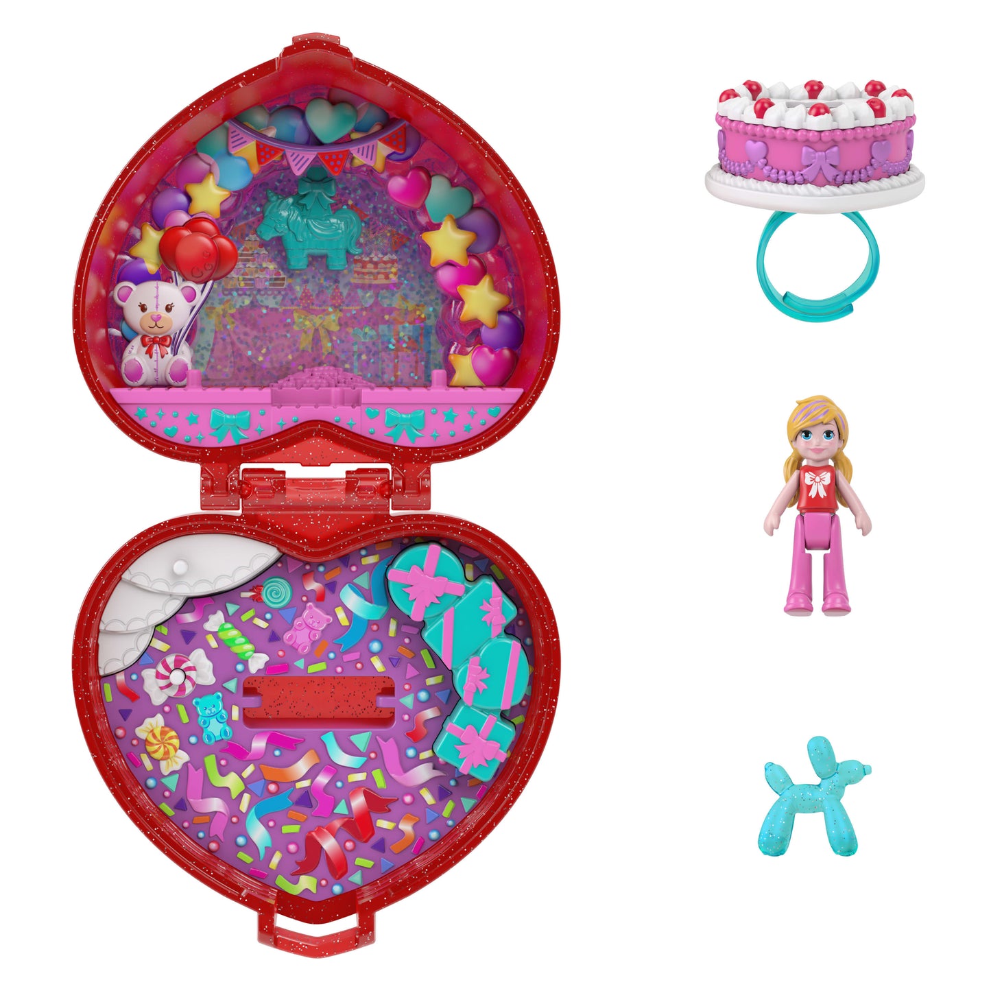 Polly Pocket Mattel 80th Anniversary Ring Box Compact